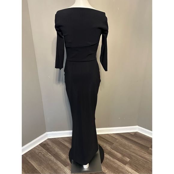 NWT Chiara Boni La Petite Robe Kate Slit-Detail Boatneck Gown $995 - Picture 8 of 11